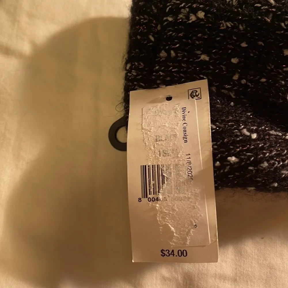 NWT DKNY cross knitted headband Ivory one size